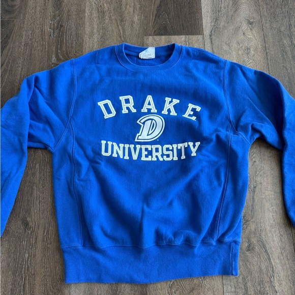 Vintage Drake University sweatshirt.  Unisex size small.  Royal blue. - Picture 2 of 7